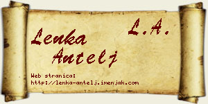 Lenka Antelj vizit kartica